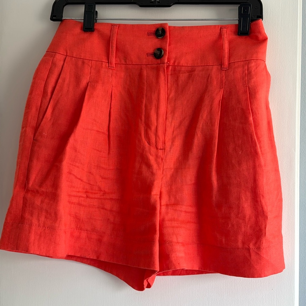 Boden Linen Shorts, pleated, 2 button